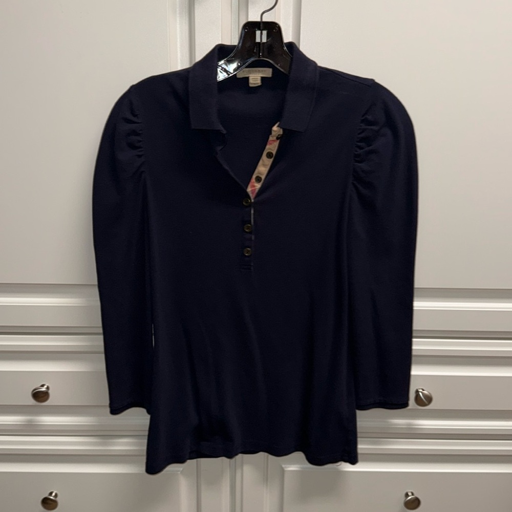 Burberry 3/4 Sleeve Polo